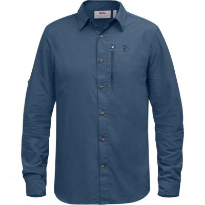 Camisa Fjallraven Abisko Hike Manga Larga Hombre - Azules - Chile EVZ524718